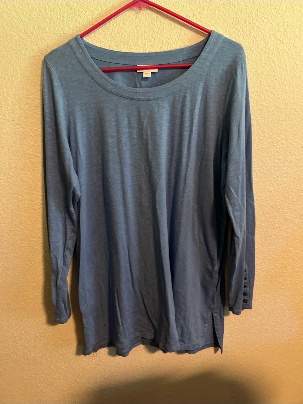 J. Jill Light Blue Long Sleeve Tunic Top Large